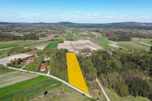 kielecki, Strawczyn, Korczyn, Działka budowlana z lasem  6300m2 Korczyn Gm. Strawczyn