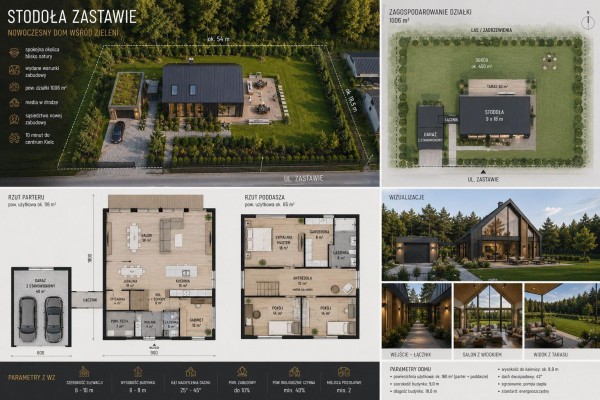 Kielce, Zastawie, Nowoczesna Stodoła wśr&oacute;d zieleniI WZ I1006m2I Kielce I Zastawie
